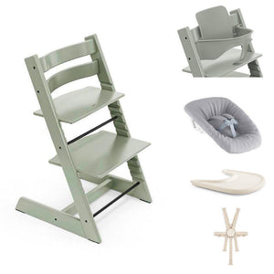 Stokke Tripp Trapp Highchair Ultimate Bundle-Highchairs-Glacier Green- | Natural Baby Shower