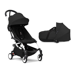 Stokke YOYO3 Newborn Shell to Toddler Bundle-Strollers-Black-White | Natural Baby Shower