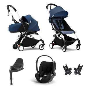 Stokke YOYO3 Newborn to Toddler Cloud T Travel System-Strollers-Air France Blue-White | Natural Baby Shower