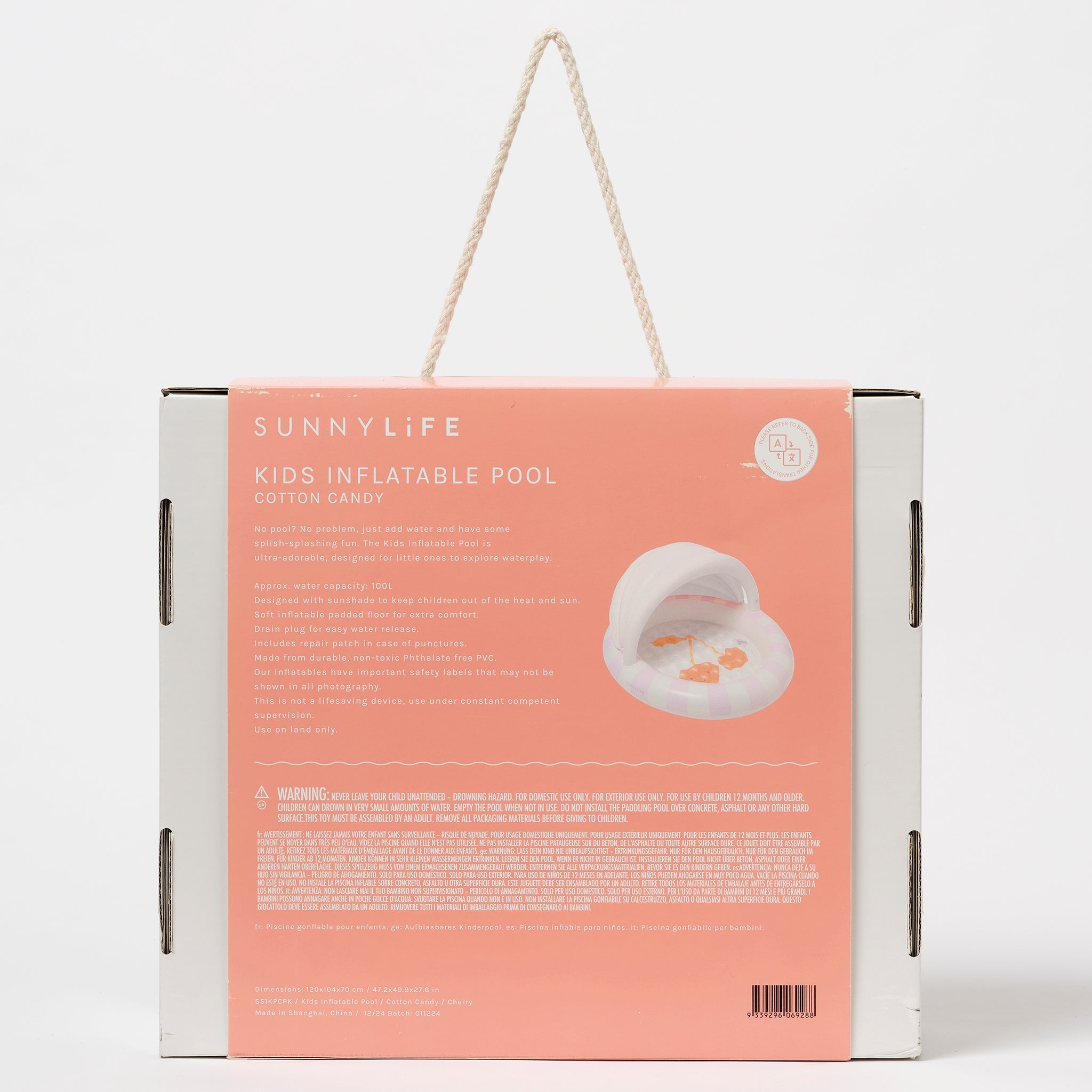 Sunnylife - مسبح أطفال بظل قطن الحلوى