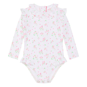 Lison Paris - Suzanna Surfer Fleuri Tek Parça Mayo | Beyaz