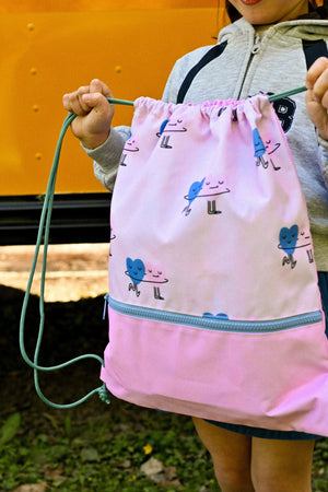 The Cotton Cloud - قلوب راقصة حقيبة ظهر برباط سحب