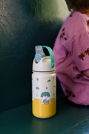 The Cotton Cloud - Funky Dogs 420ML Paslanmaz Çelik Gizli Pipetli Matara