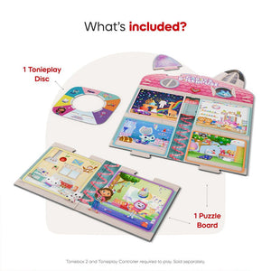 Tonies Gabby's Dollhouse - Gabby's Cat-tastic Scavenger Hunt Tonieplay Game-Audio Player Cards + Characters- | Natural Baby Shower