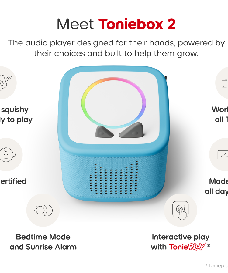 Tonies - Toniebox 2 صندوق مجموعة البداية باللون الأزرق السماوي