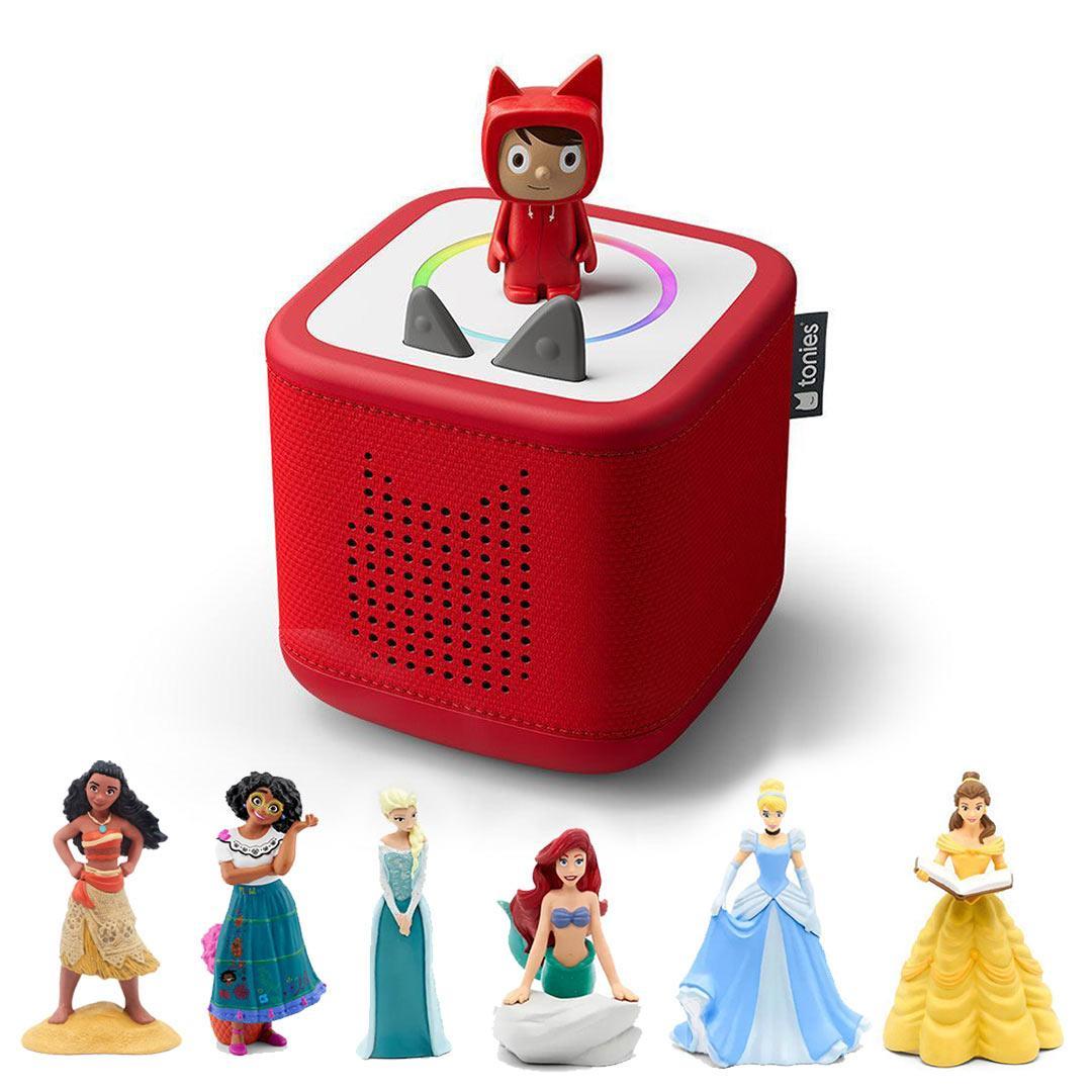 Tonies Toniebox 2 Bundle - Disney Princess (7pc)-Audio Players-Red- | Natural Baby Shower