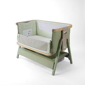 Tutti Bambini Cozee Air 2 Bedside Crib - Drifted Oak / Eucalyptus-Cribs-Drifted Oak / Eucalyptus- | Natural Baby Shower