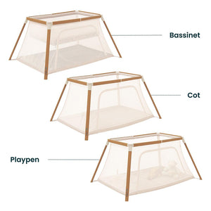 Tutti Bambini Cozee Go Day & Night Bundle - Scandanavian Walnut/Ecru-Cribs-Scandanavian Walnut/Ecru- | Natural Baby Shower