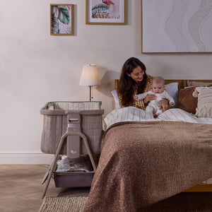 Tutti Bambini Cozee Sense Bedside Crib - Soft Walnut / Cocoa-Cribs-Soft Walnut / Cocoa- | Natural Baby Shower