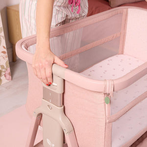 Tutti Bambini Cozee Zen Bedside Crib - Blush-Cribs-Blush- | Natural Baby Shower