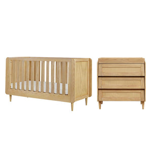 Tutti Bambini Japandi 2 Piece Room Set - Light Oak-Nursery Sets-Light Oak-No Mattress | Natural Baby Shower