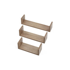Tutti Bambini Modena Set of Three U-Shaped Wall Shelves - Oak-Shelves-Oak- | Natural Baby Shower