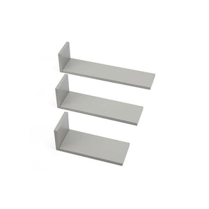 Tutti Bambini Rio Set of Three L-Shaped Wall Shelves - Dove Grey-Shelves-Dove Grey- | Natural Baby Shower