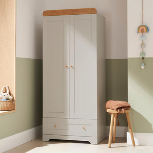 Tutti Bambini Rio Wardrobe - Dove Grey/Honey Oak-Wardrobes-Dove Grey/Honey Oak- | Natural Baby Shower
