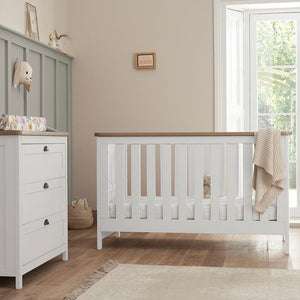 Tutti Bambini Verona 2 Piece Room Set - White/Oak-Nursery Sets-White/Oak-No Mattress | Natural Baby Shower