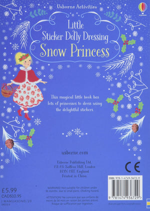 Usborn - Little Sticker Dolly Dressing Snow Princess Story Book