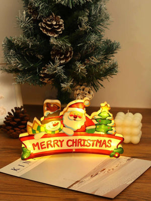 Yılbaşı - Noel Dekoratif Işıklı Merry Christmas Yazılı Süs
