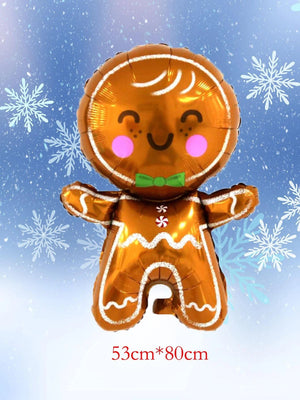 Yılbaşı - Noel Kurabiyesi Gingerbread Büyük Boy 80CM Yeni Yıl Dekoratif Balonu