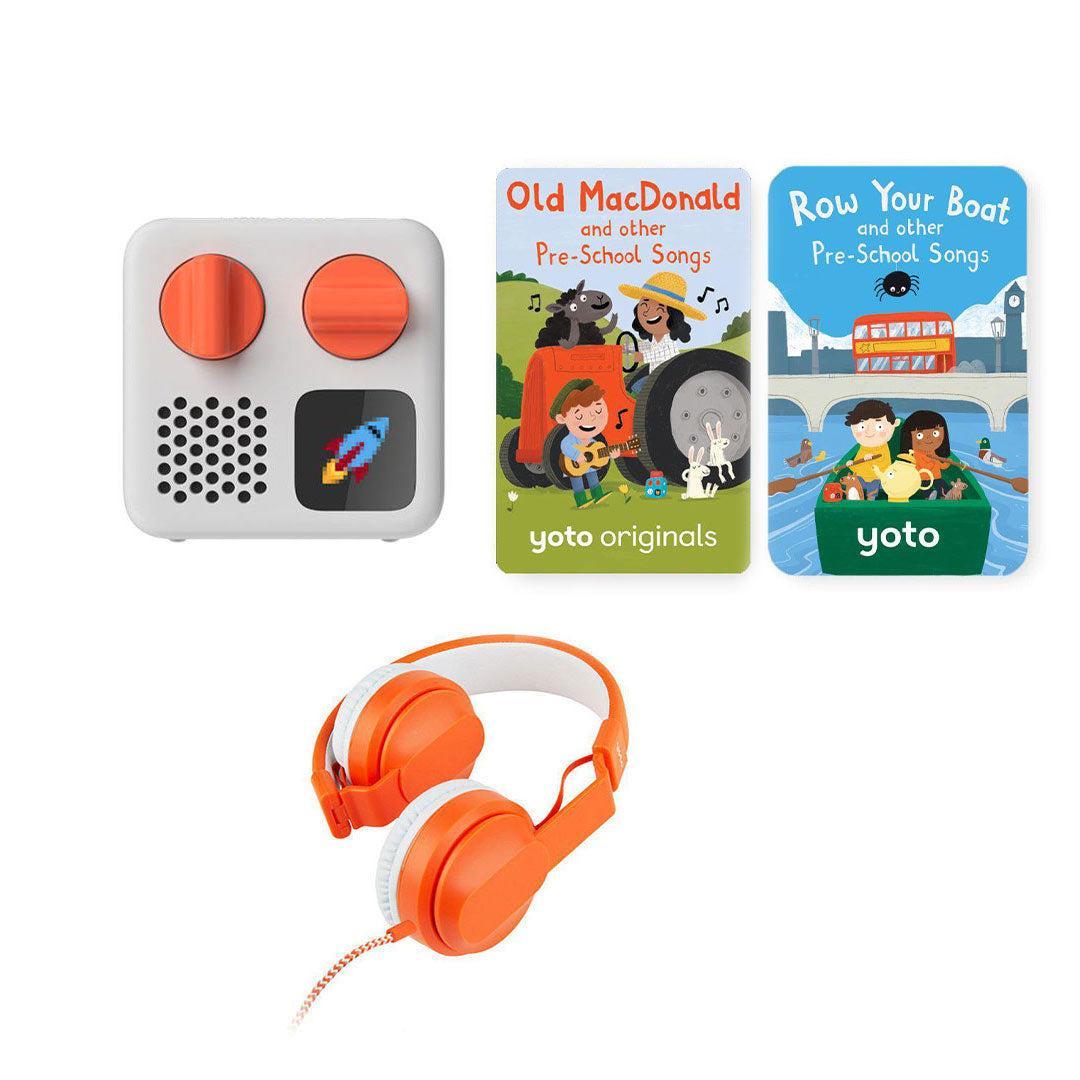 Yoto Mini Player Bundle - Pre-School Songs| 2024 Edition-Audio Players-With Headphones- | Natural Baby Shower