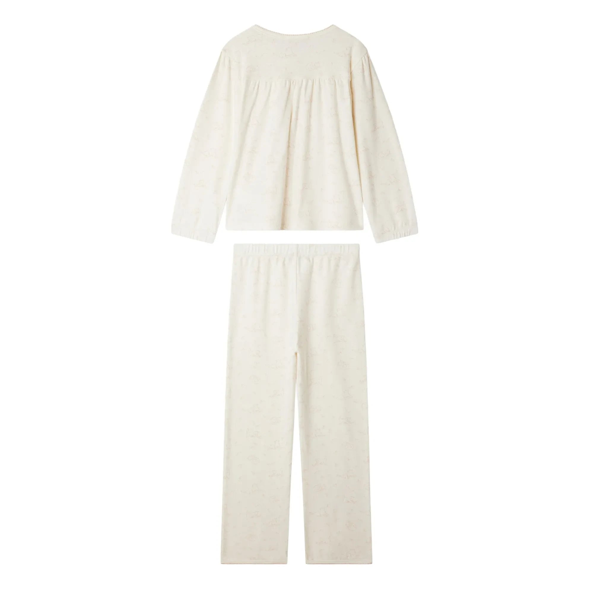 Bonpoint - Jucie organik pamuklu pijama | Ecru