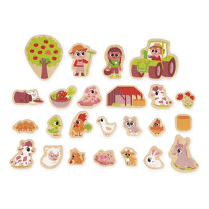 Janod - Mıknatıslar - Çiftlik - 24 parça
