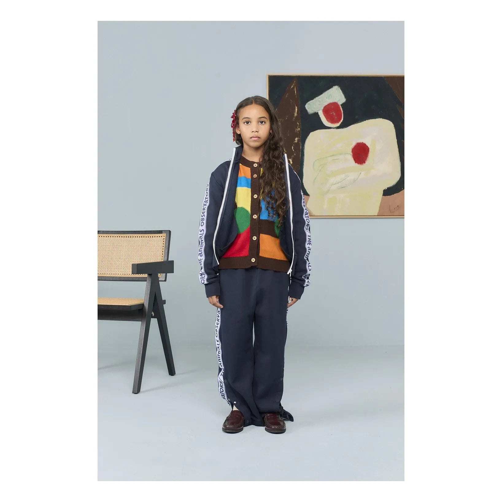 The Animals Observatory - Zebra Zip Sweat | كحلي