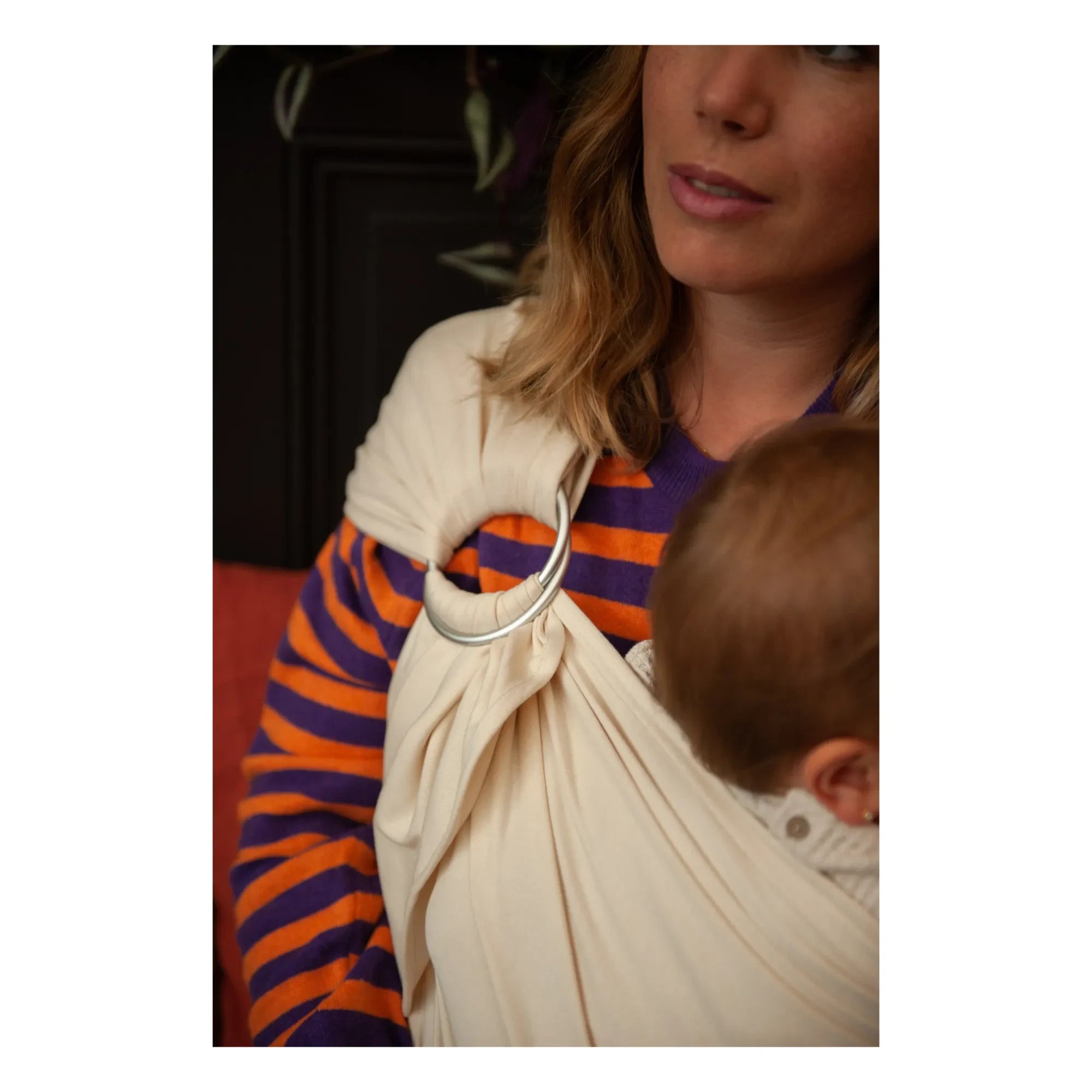 Mama Hangs - Organik Pamuklu Bebek Kangurusu | Ecru