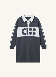 Cos I Said So - Logo Detaylı Organik Pamuklu Polo Elbise | Gri