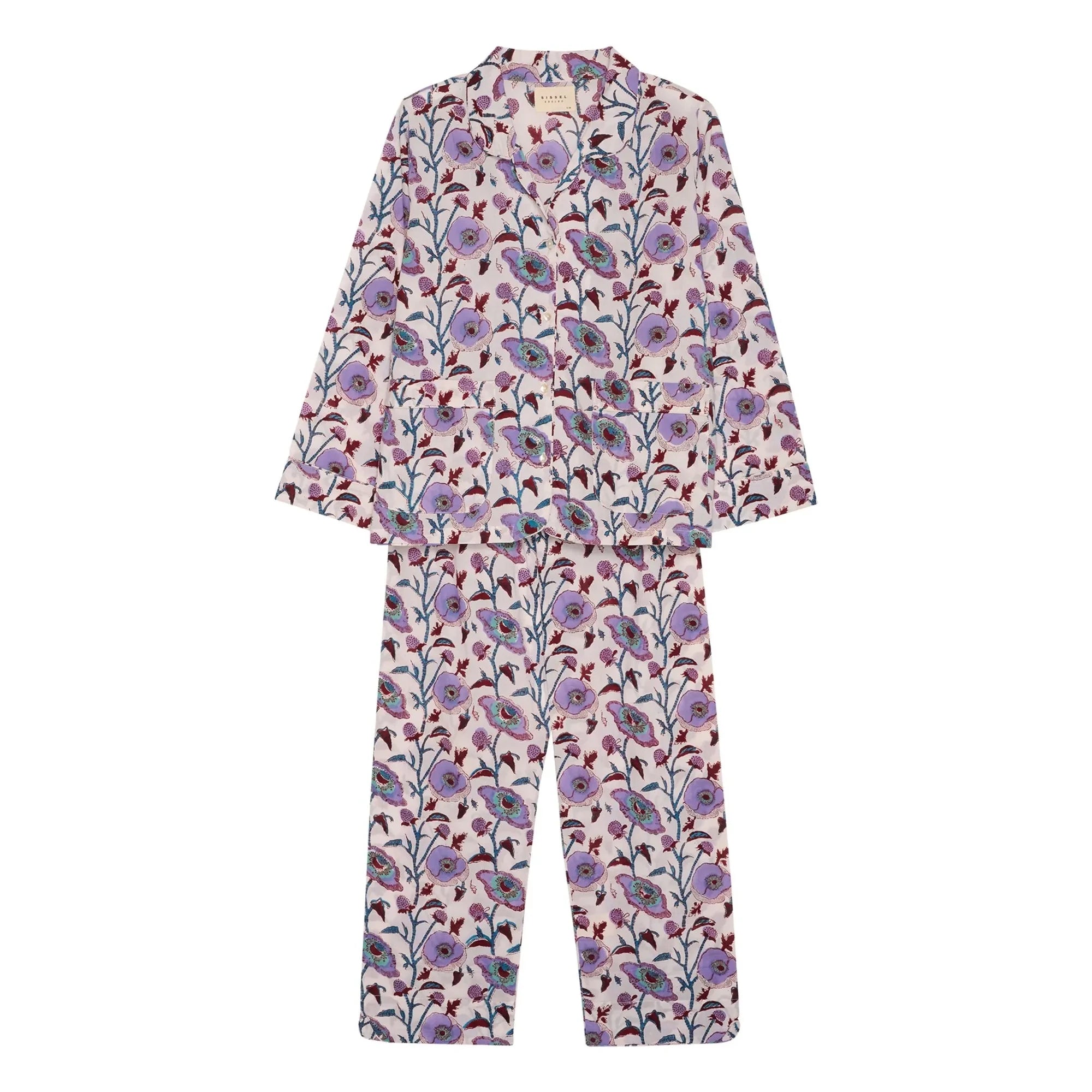 SISSEL EDELBO - Organik pamuklu pijama | Mor