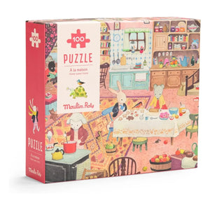 Moulin Roty - A la maison yapboz - 100 parça