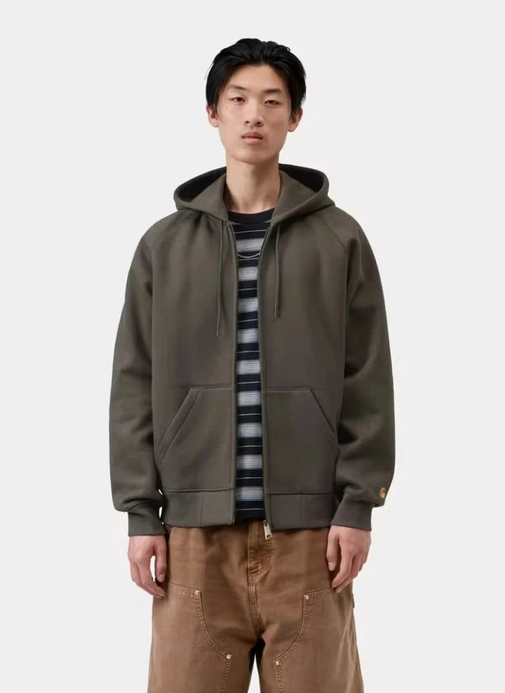 Carhartt WIP - Chase سويتشيرت بسحّاب | رمادي غامق