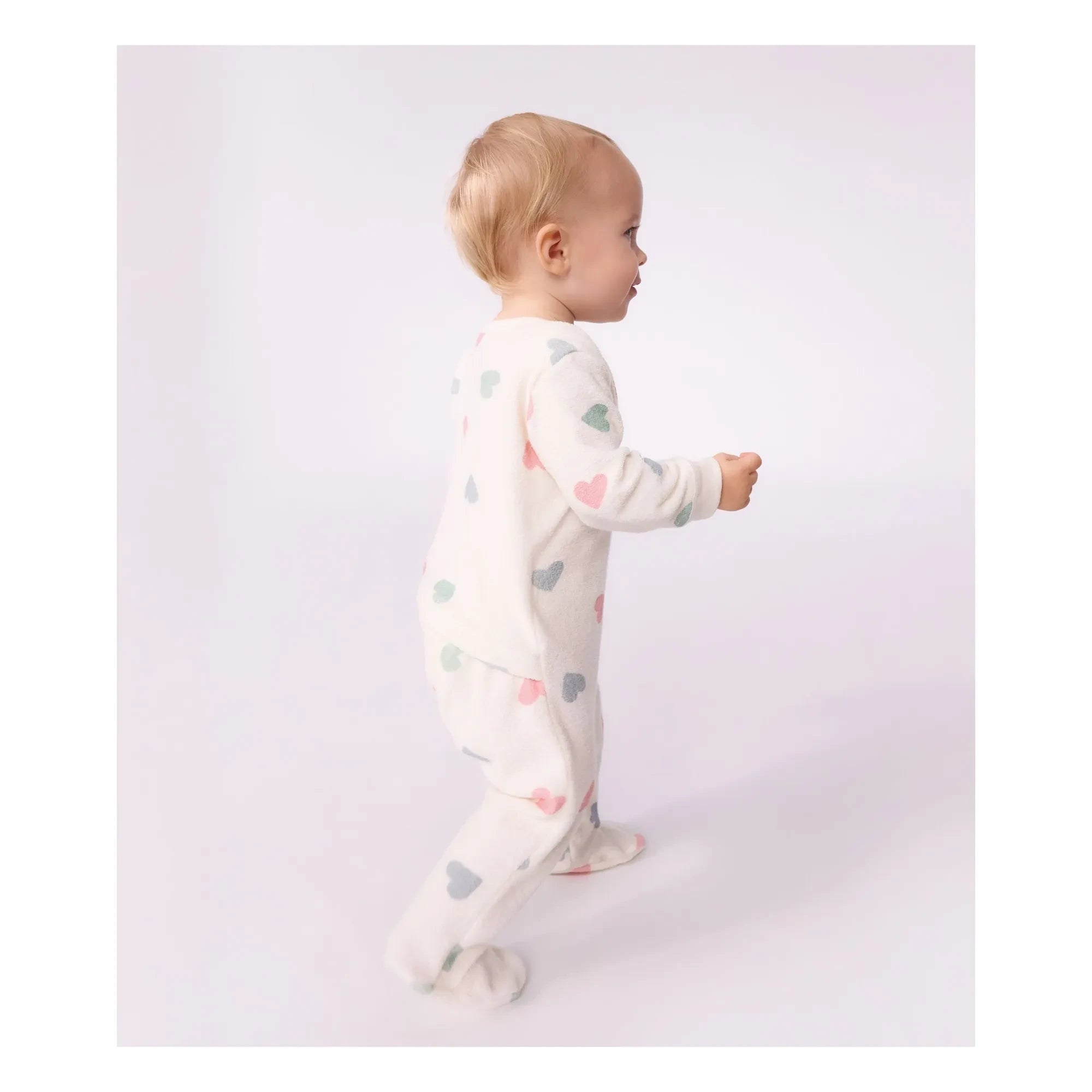 Petit Bateau - Sleep Well Sünger Kalp Pijamalar | Ekru