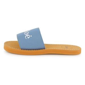 Chloé - Logo sandaletler | Gri mavi