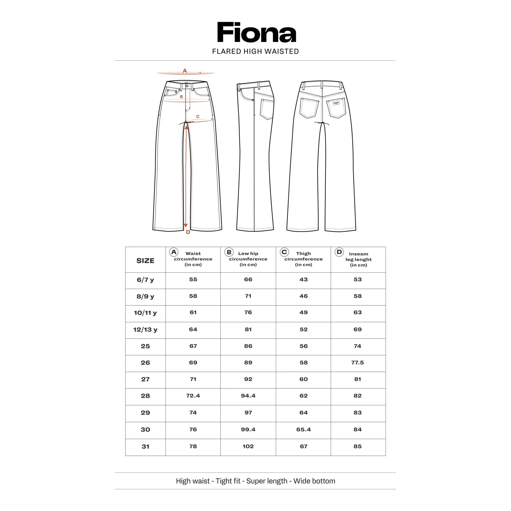 Finger in the nose - Fiona İspanyol Paça Jean | Koyu Siyah