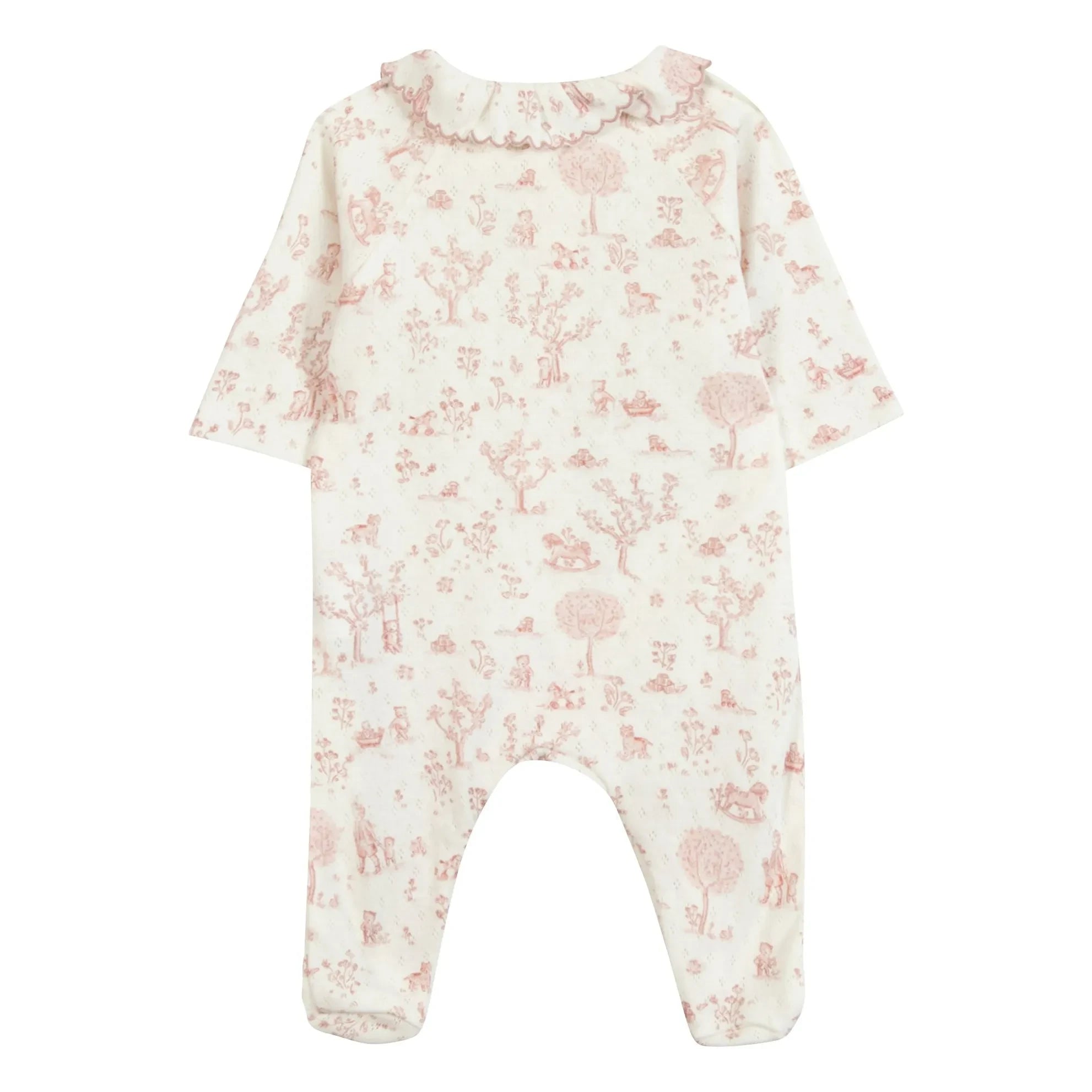 Tartine et Chocolat - Toz Pembe Yakalı Tulum Pijama | Toz Pembe