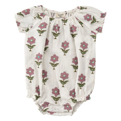 Lililotte - Iris Flowers Organik Pamuk tulum | Ekru