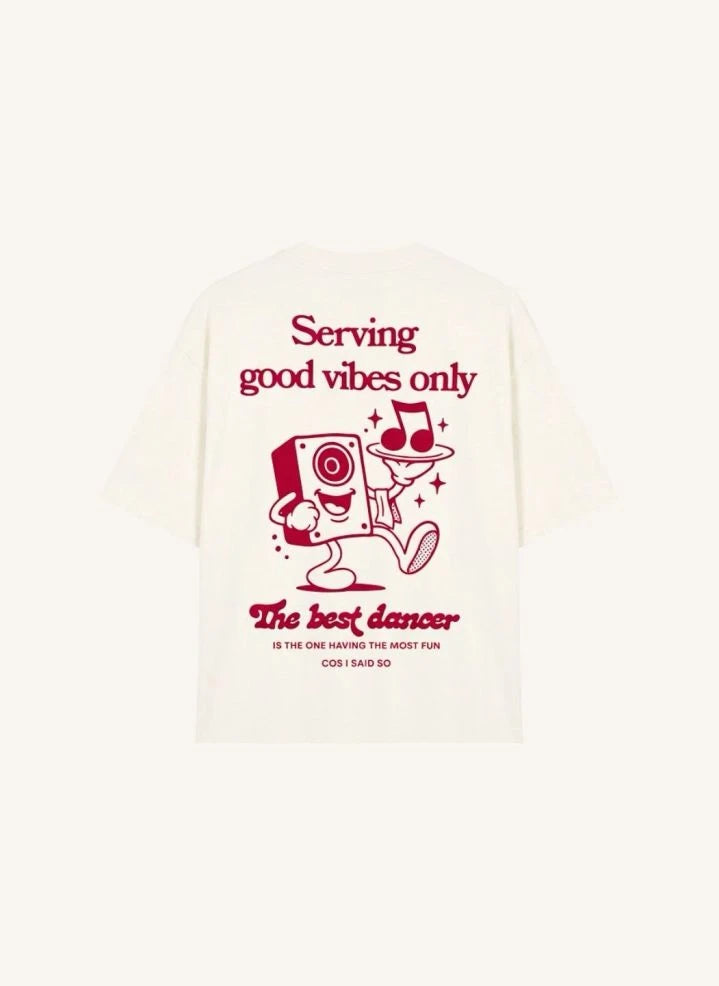 Cos I Said So - "Good Vibes Only" تيشيرت | أبيض