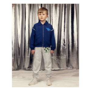Mini Rodini - Planet Geri Dönüştürülmüş Elyaf Bomber Ceket | Mavi