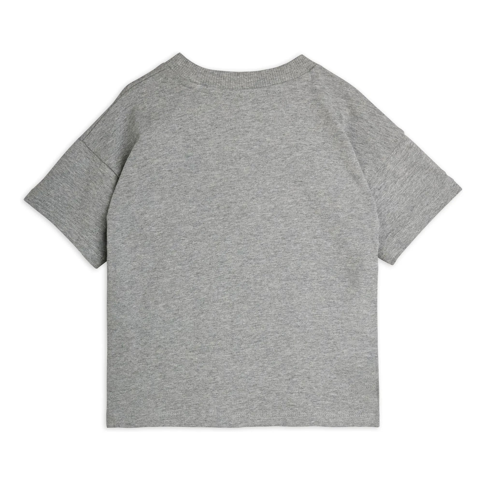 Mini Rodini - Panter organik pamuklu T-shirt | Gri melanj