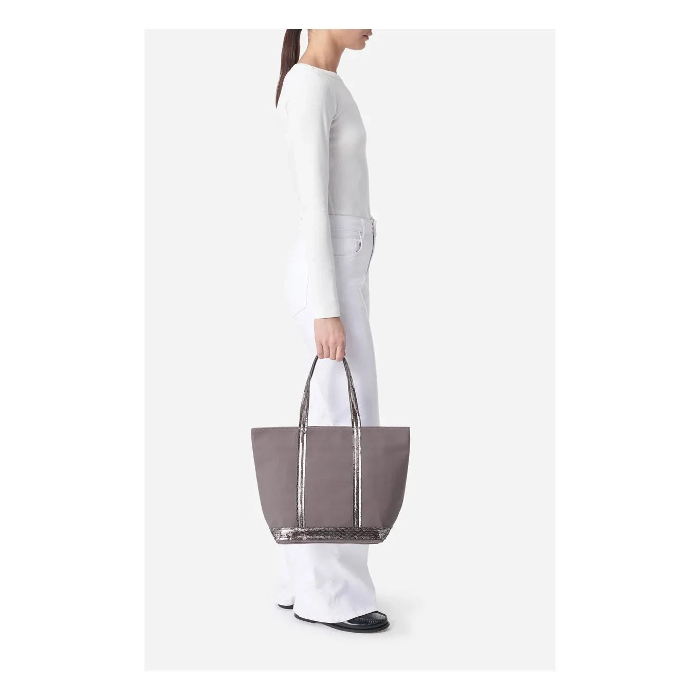 Vanessa Bruno - Fermuarlı Tote M | Kömür grisi