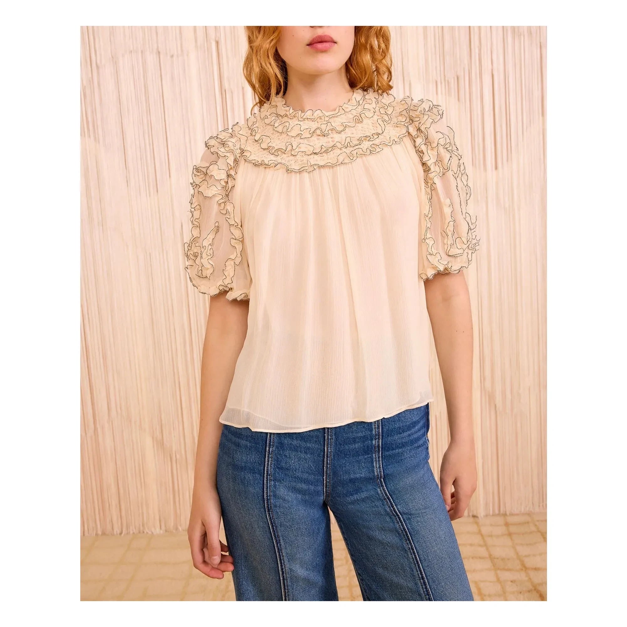 Ulla Johnson - Isolda İpek bluz | Ecru