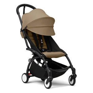 Stokke® - YOYO³ tam bebek arabası 0+ ve 6+ Siyah çerçeve | Toffee