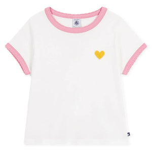 Petit Bateau - Coeur Point Cocotte Tişört | Beyaz