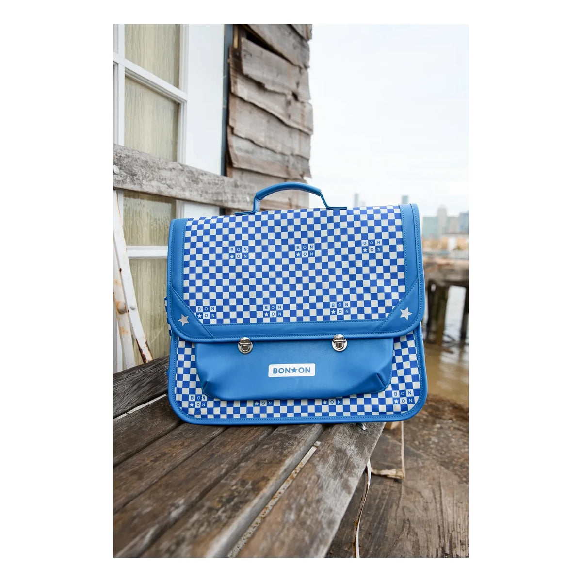 Bonton - Damier Okul Çantası | Mavi