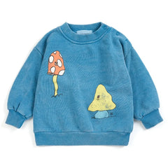 Bobo Choses - Mantar Sweat Organik Pamuklu Bebek | Mavi