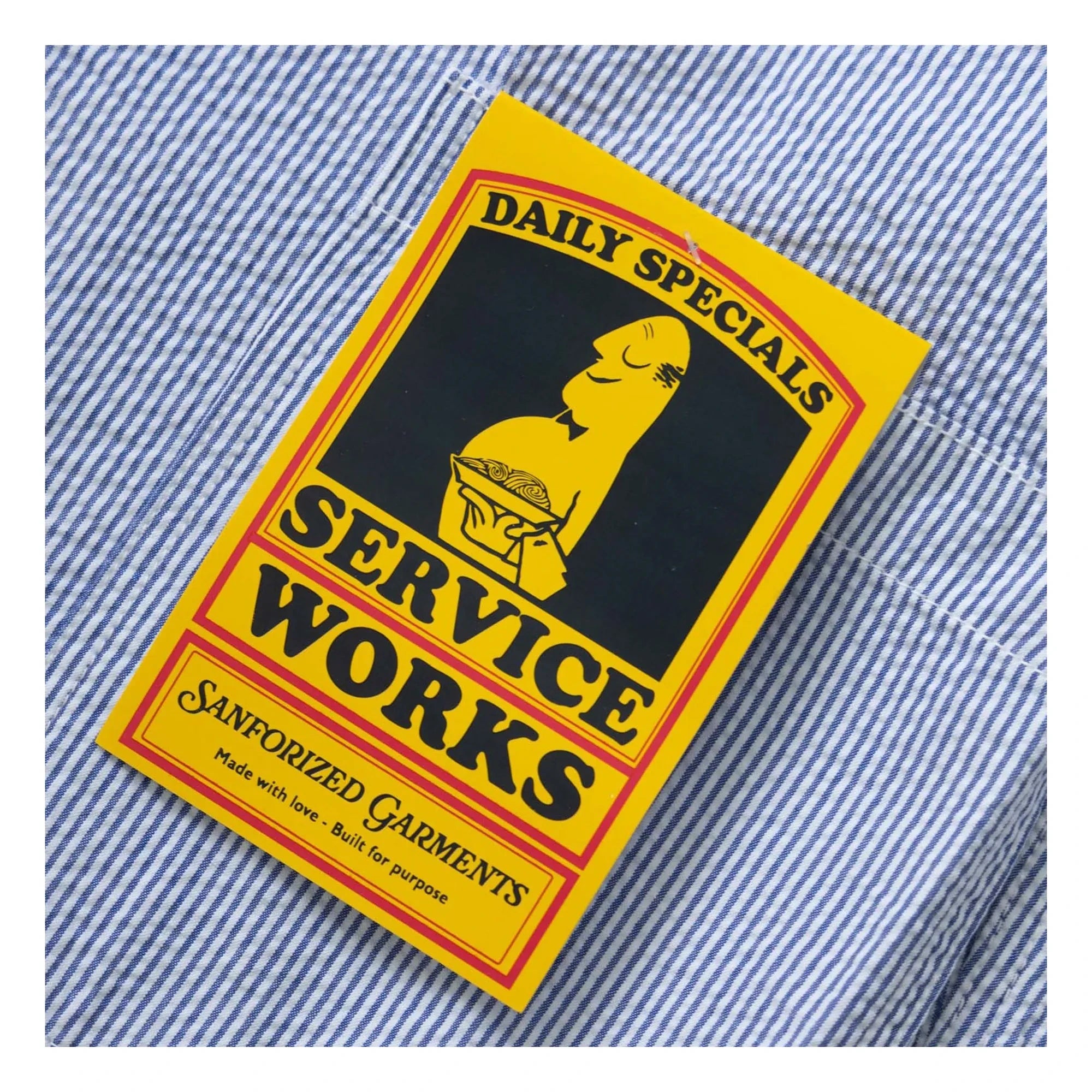 Service Works - Seersucker Çizgili Ceket | Açık Mavi