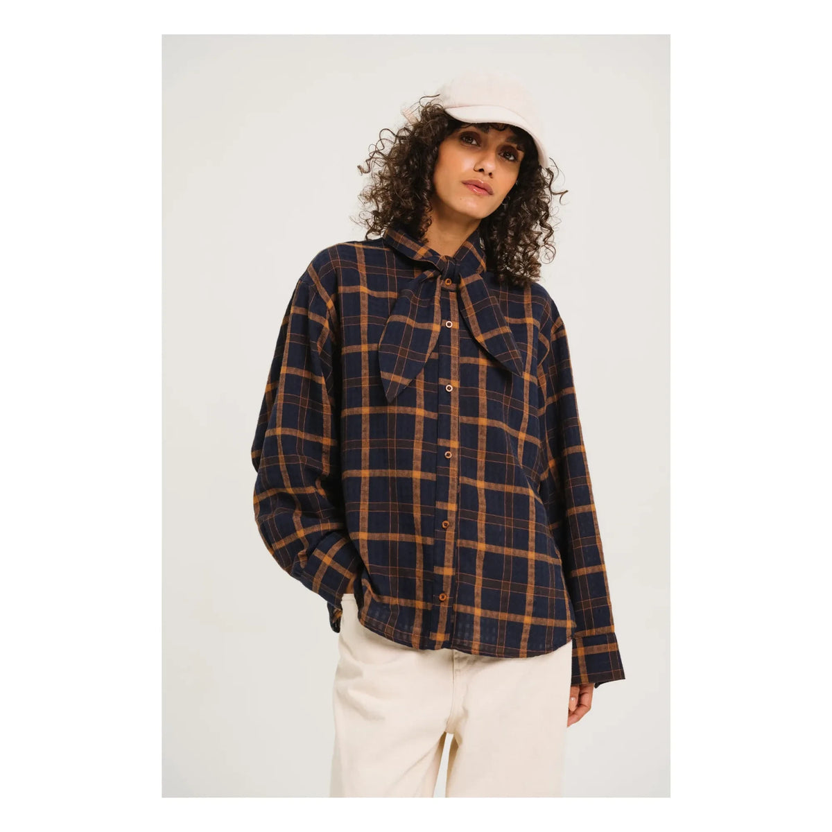 Sacrécoeur - Charlie scarf shirt | كحلي