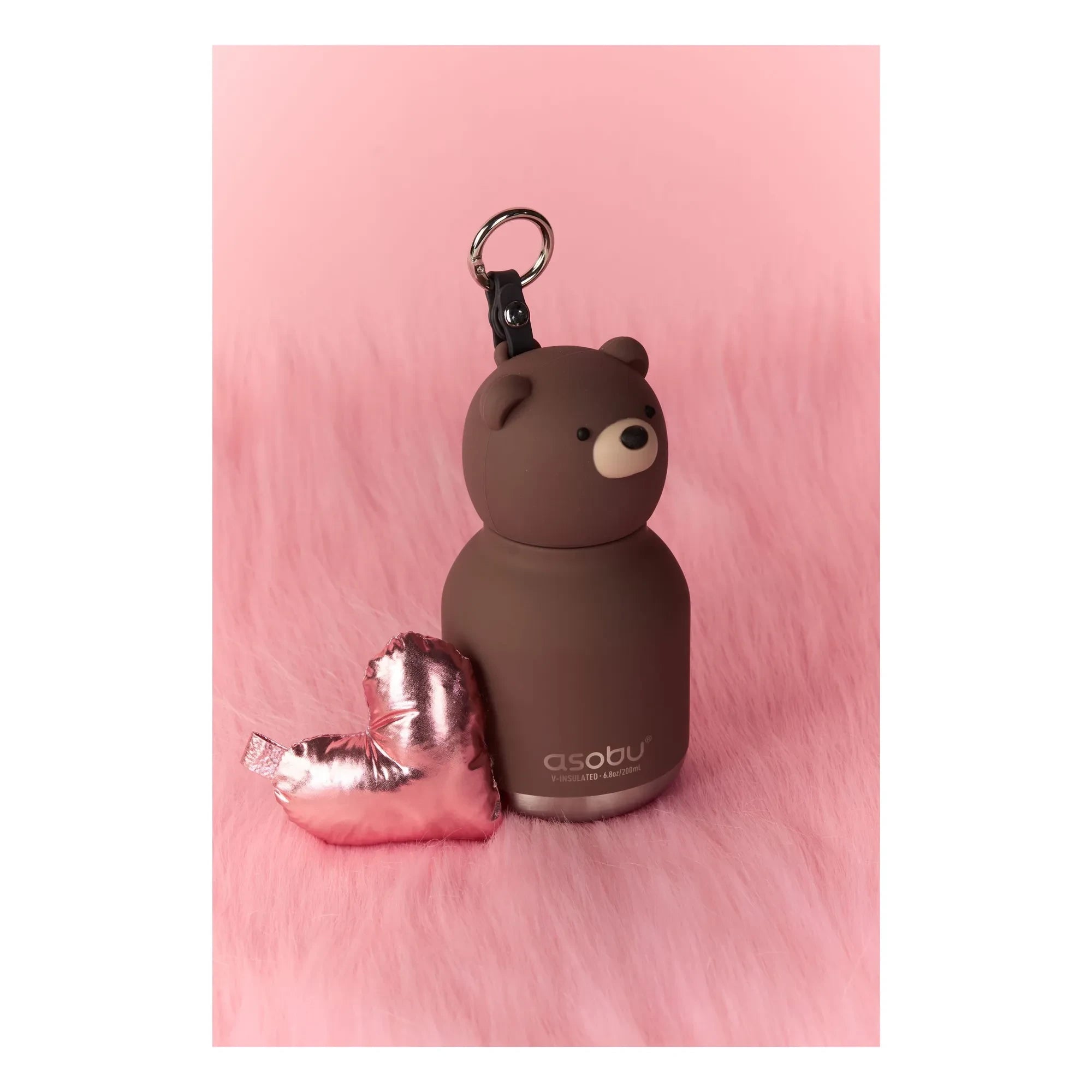 Asobu - Brown Bear paslanmaz çelik mini matara | Brown