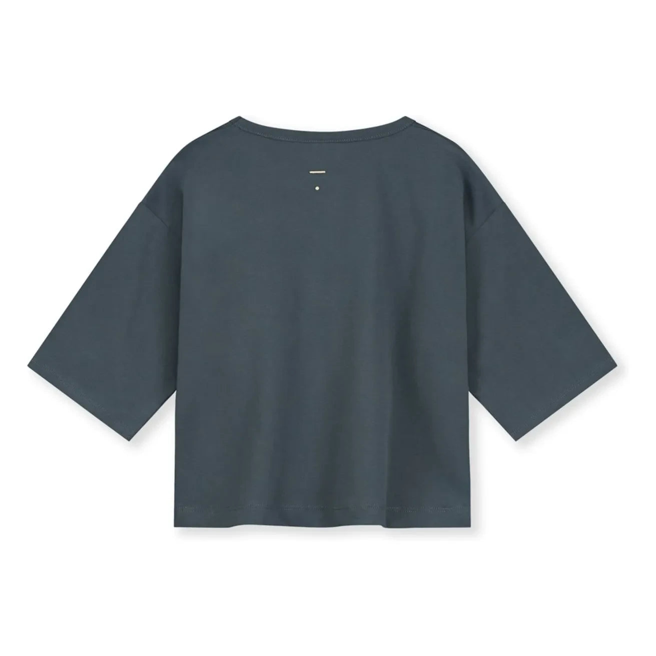 Gray Label - 3/4 Kollu Organik Pamuk Tişört | Gri Mavi