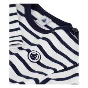 Petit Bateau - Marinière Bebek Tişört | Beyaz